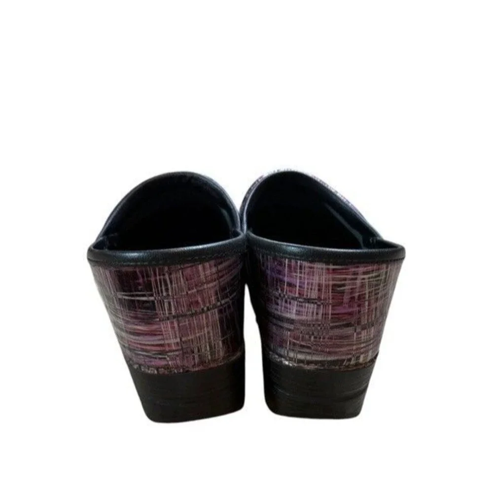 DANSKO Women Size 41 Professional Crosshatch Patent Clog Metallic 10.5- 11 Shoes
